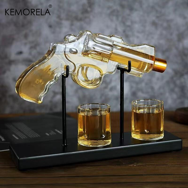 Wine Beer And Liquor - KEMORELA 리볼버 유리 디캔터 위스키 유리