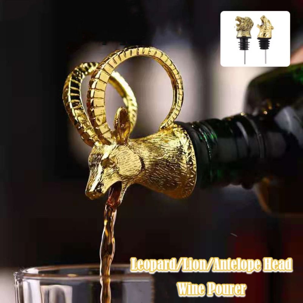 Wine Beer And Liquor - 독특한 표범/사자/뿔양 헤드 와인 포어러 아연