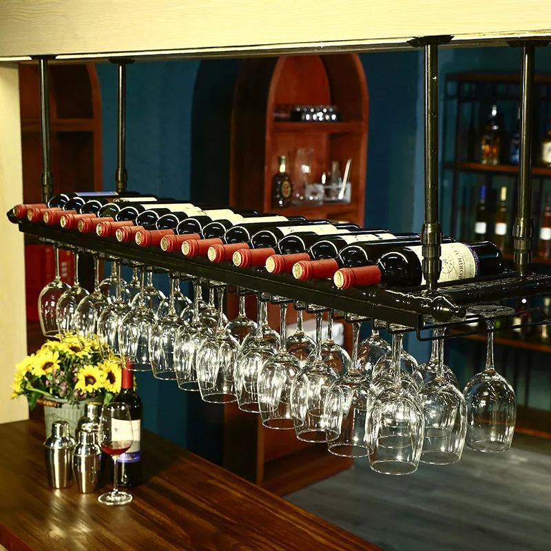 Wine Rack Wall Mount - 빈티지 청동 블랙 철 금속 주조