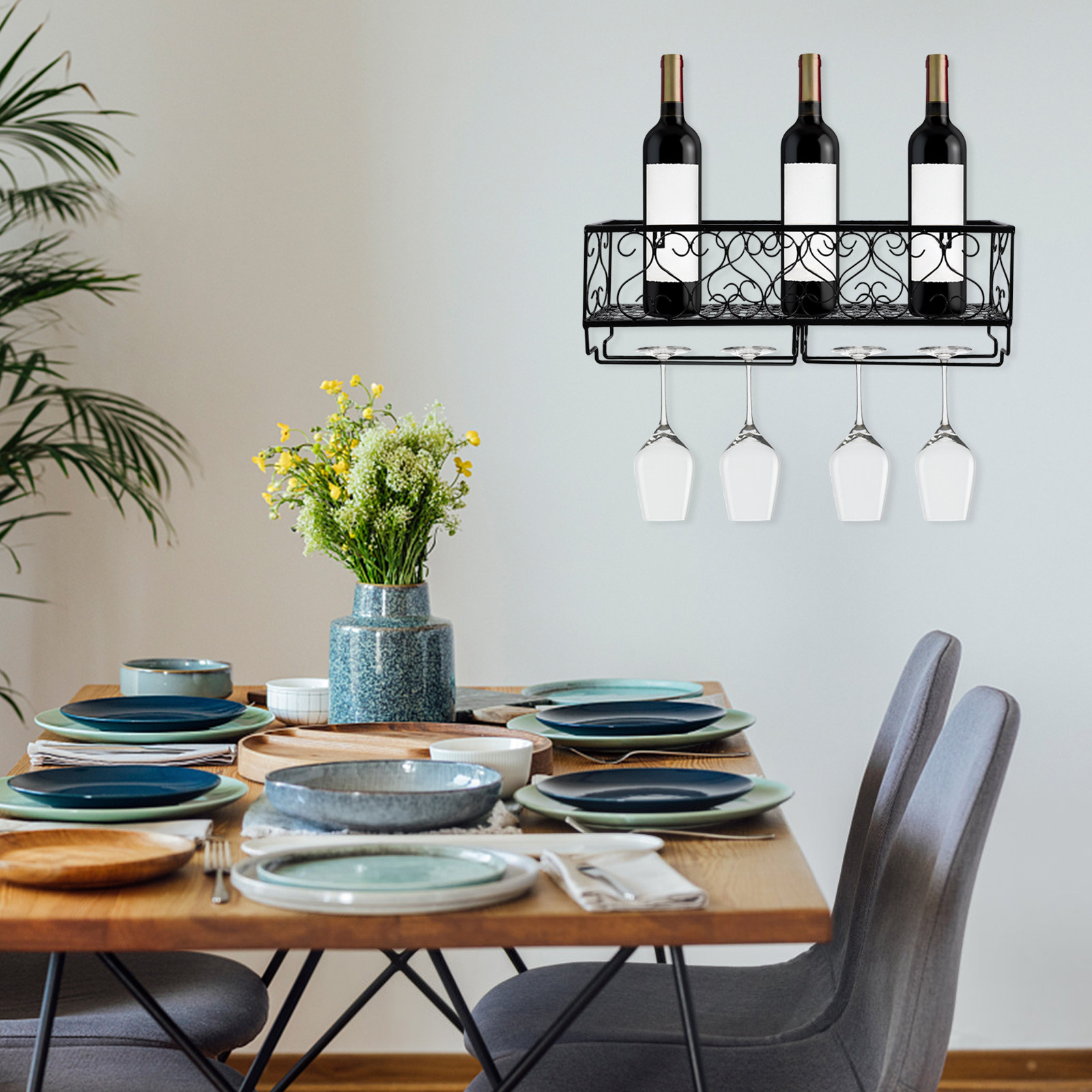 1Pcs 벽걸이 와인병 랙 고품질 금속 간편 설치 안정 - Wine Rack Wall Mount 리뷰 및 가격