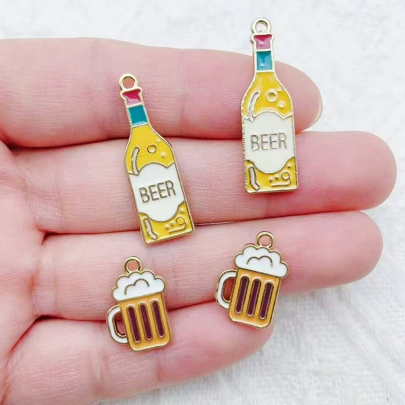 20pcs 합금 드립 오일 맥주 유리병 만화 드립 오일 - Beer & Wine Grab 리뷰 및 가격
