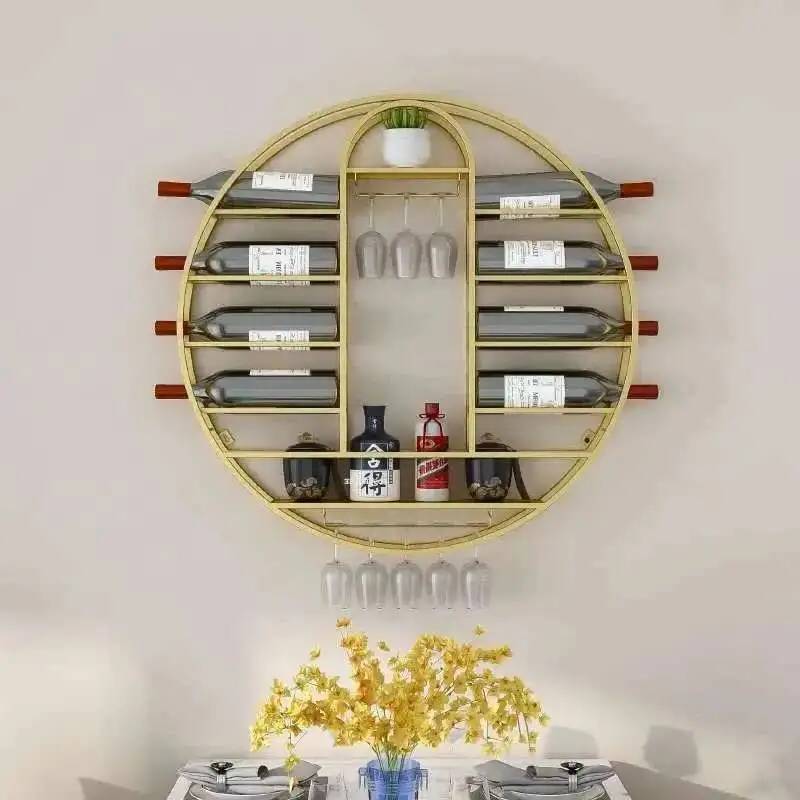 모던 노르딕 원형 벽걸이 와인 바 랙 가정용 수납 랙  - Wine Rack Wall Mount 리뷰 및 가격