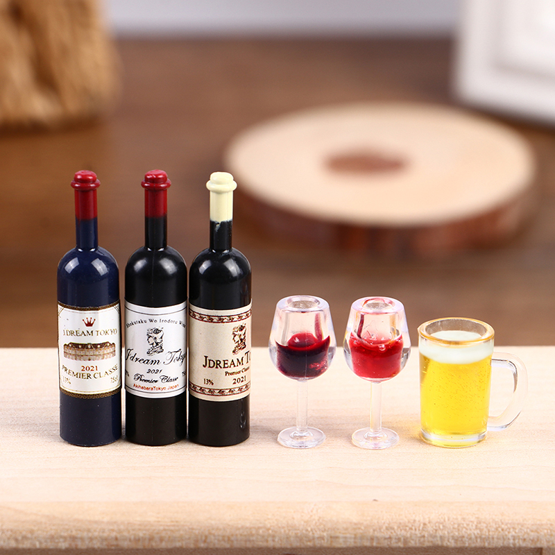 *5개 1:12 인형의 집 미니어처 와인 컵 맥주잔 와 - Wine Beer House 리뷰 및 가격