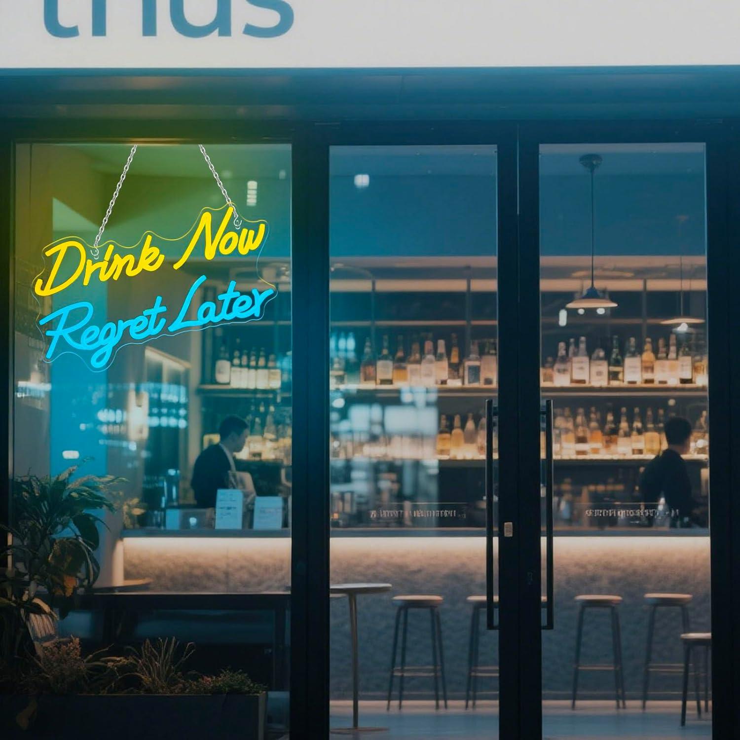 맥주 네온사인 지금 마시세요 나중에는 후회하세요 LED - Beer & Wine Grab 리뷰 및 가격