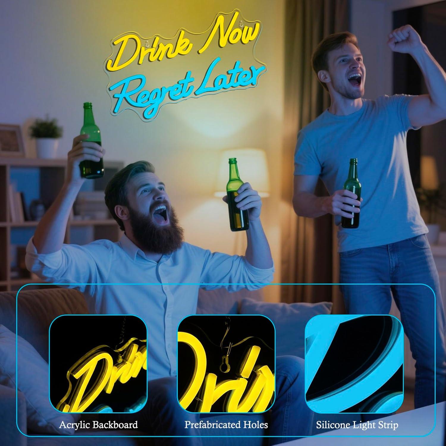 맥주 네온사인 지금 마시세요 나중에는 후회하세요 LED - Beer & Wine Grab 리뷰 및 가격
