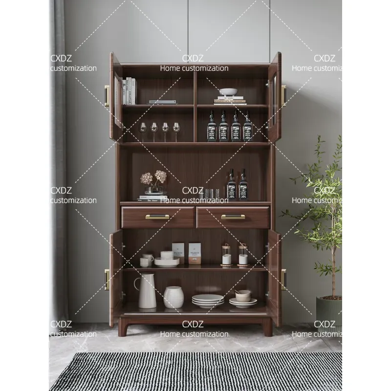새로운 중국 스타일 호두나무 원목 사이드 캐비닛 모던  - Wine Rack Wall Mount 리뷰 및 가격