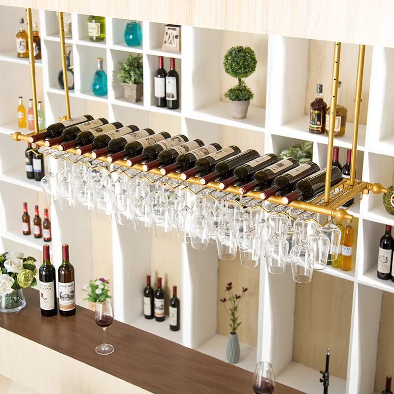 빈티지 청동 블랙 철 금속 주조 천장, 거꾸로 매다는  - Wine Rack Wall Mount 리뷰 및 가격