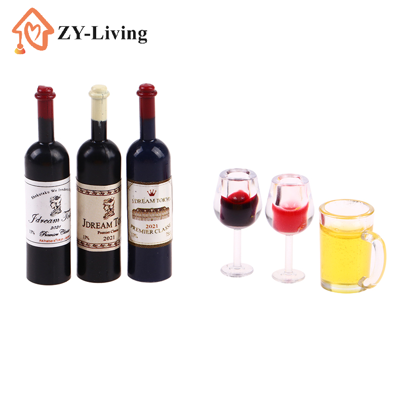 5Pcs 1:12 인형 집 미니어처 와인 컵 맥주 머그 - Wine Beer House 리뷰 및 가격