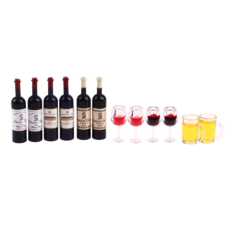 【F】새로운 패션 고품질 5Pcs 1:12 인형 집 미 - Wine Beer House 리뷰 및 가격